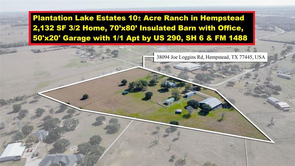 38094 Joe Loggins Road, Hempstead, TX 77445