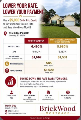 145 Ridge Point Dr., Conway, SC 29526