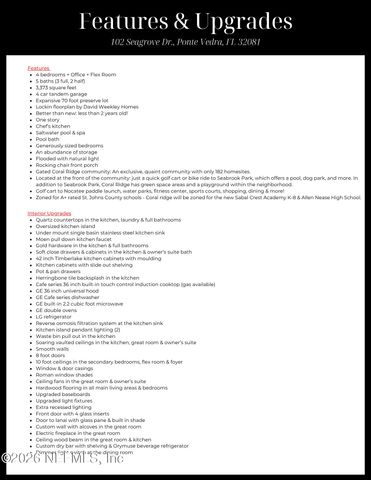 102 SEAGROVE Drive, Ponte Vedra, FL 32081