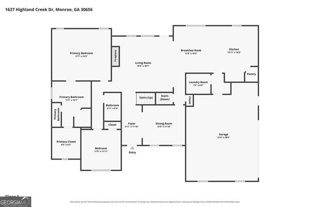 1627 Highland Creek Drive, Monroe, GA 30656