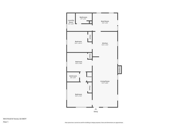 943 S Pond Street, Toccoa, GA 30577