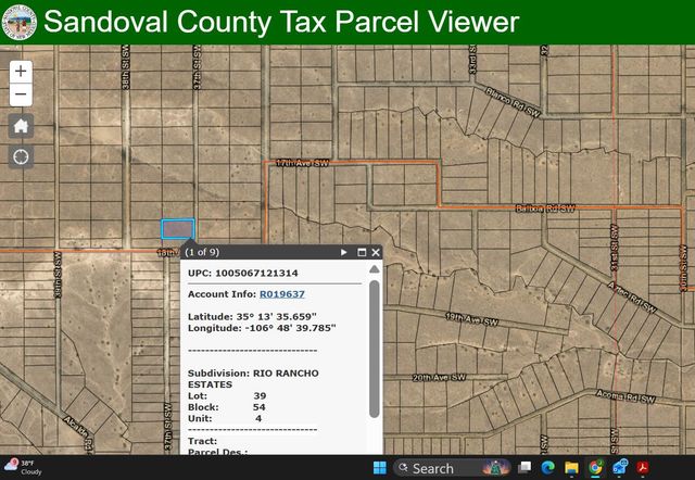 20th Street SW, Rio Rancho, NM 87124