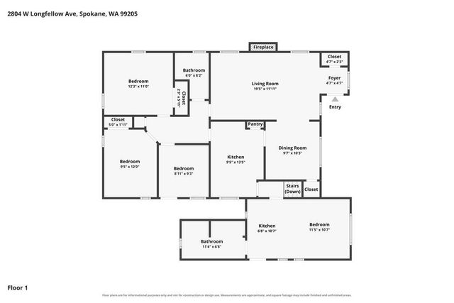 2804 W LONGFELLOW AVE. Ave, Spokane, WA 99205