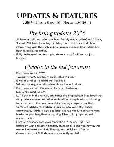 2296 Middlesex Street, Mount Pleasant, SC 29466