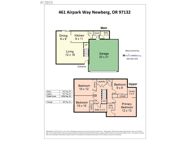 461 E AIRPARK Way, Newberg, OR 97132