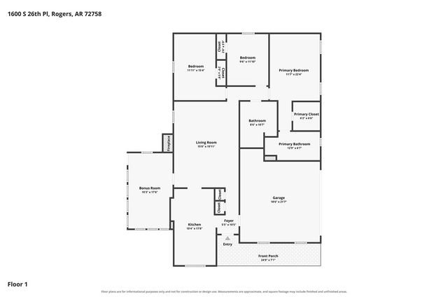 1600 S 26th Place, Rogers, AR 72758