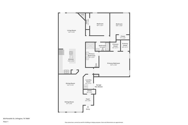 834 Ponselle Drive, Arlington, TX 76001