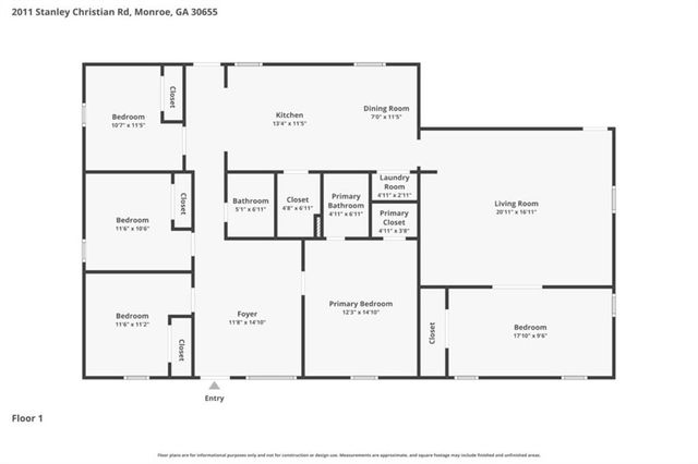 2011 Stanley Christian Road, Monroe, GA 30655