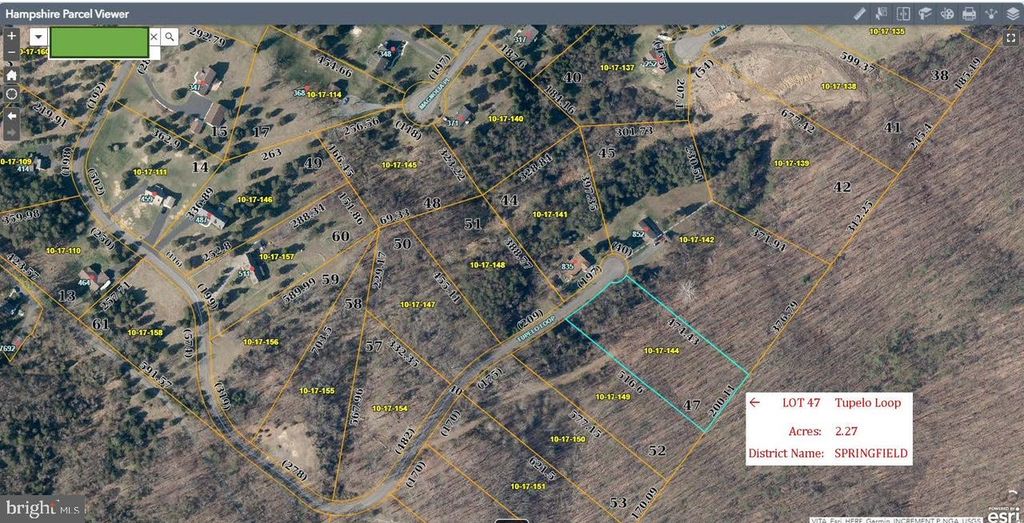 Lot 47 TUPELO LOOP, Springfield, WV 26763