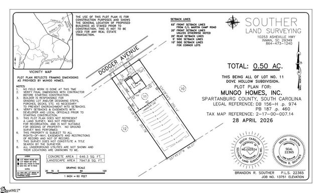 443 Dodger Avenue Lot 11, Chesnee, SC 29323