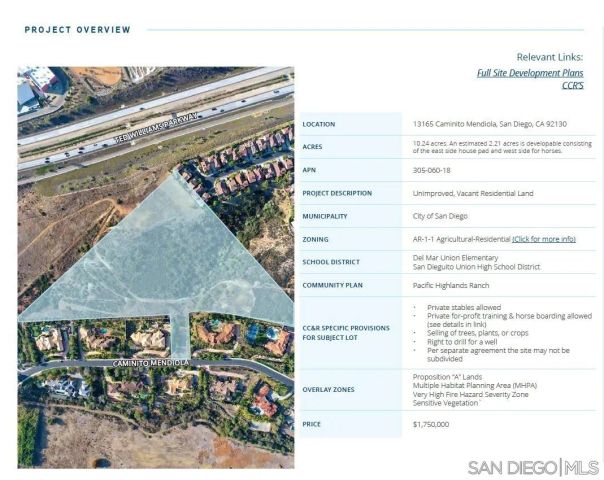 13165 Caminto Mendiola 000, San Diego, CA 92130