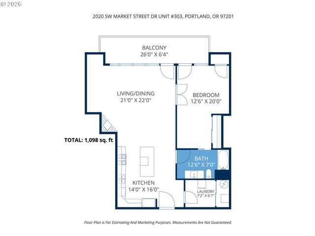 2020 Sw MARKET STREET Dr 303, Portland, OR 97201