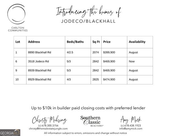 8929 Blackhall Road LOT 10, Jonesboro, GA 30236