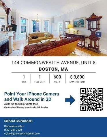 144 Commonwealth Ave 8, Boston, MA 02116