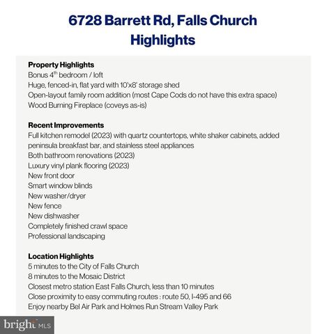 6728 BARRETT RD, Falls Church, VA 22042