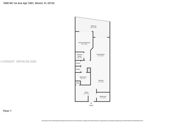 1600 NE 1st Ave 1601, Miami, FL 33132