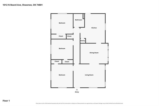 1012 N Beard Avenue, Shawnee, OK 74801