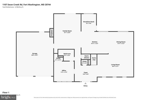 1107 SWAN CREEK RD, Fort Washington, MD 20744
