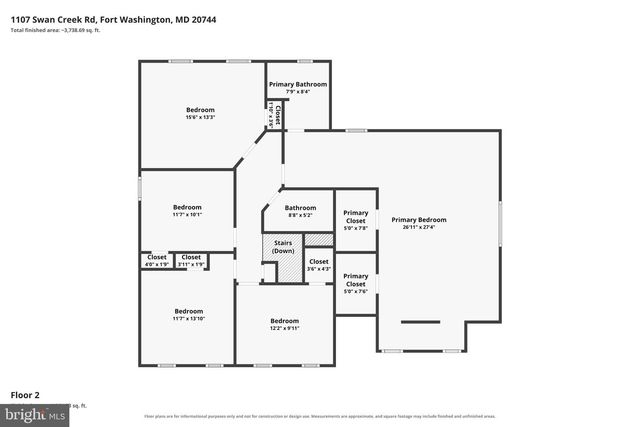 1107 SWAN CREEK RD, Fort Washington, MD 20744