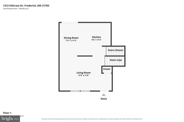 1312 HILLCREST DR, Frederick, MD 21703