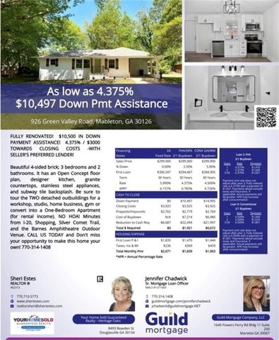 926 Green Valley Road, Mableton, GA 30126