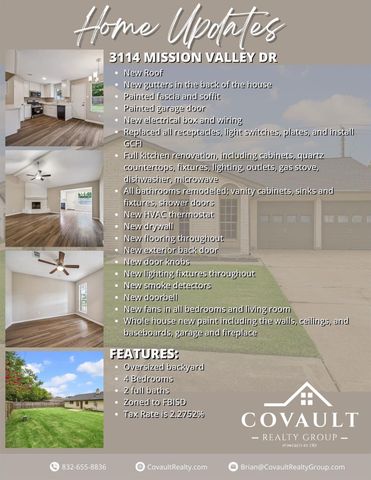 3114 Mission Valley Drive, Missouri City, TX 77459