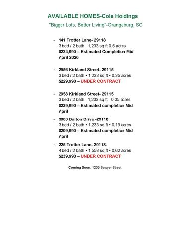 3063 Dalton Drive, Orangeburg, SC 29118