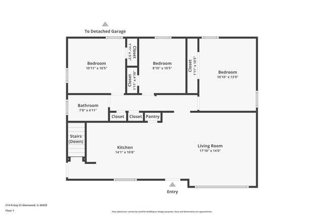 214 N Gay Court, Glenwood, IL 60425