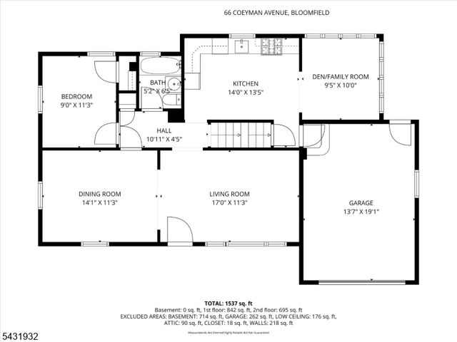 66 Coeyman Ave, Bloomfield Twp., NJ 07003