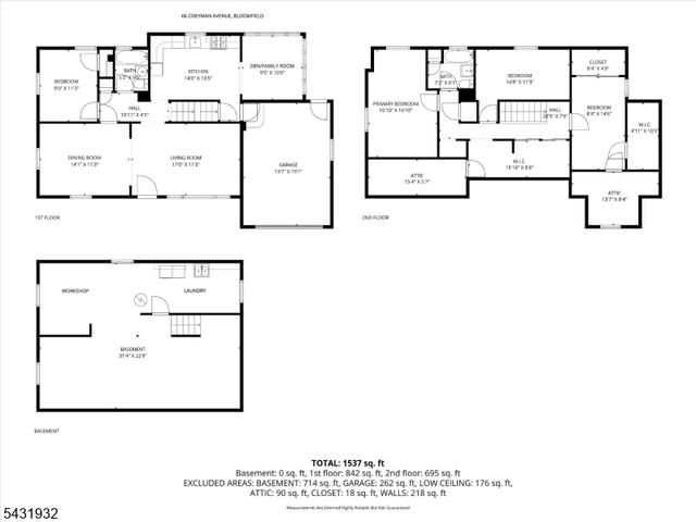 66 Coeyman Ave, Bloomfield Twp., NJ 07003