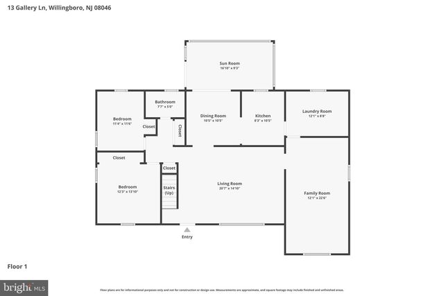 13 GALLERY LN, Willingboro, NJ 08046