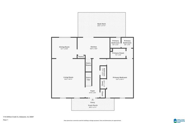 1116 WILLOW CREEK COURT, Alabaster, AL 35007