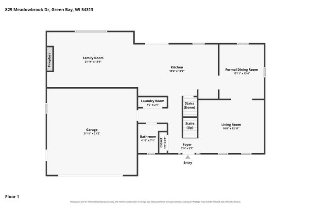 829 MEADOWBROOK DRIVE, Green Bay, WI 54313
