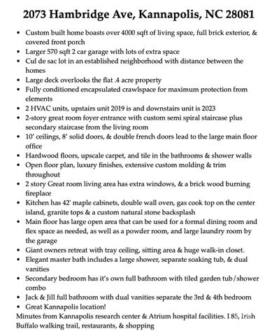 2073 Hambridge Avenue, Kannapolis, NC 28081