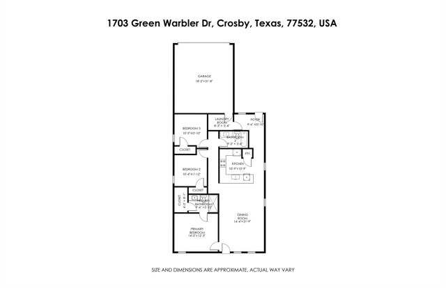 1703 Green Warbler Lane, Crosby, TX 77532