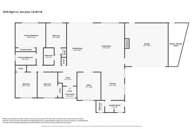 3370 Elgin Lane, San Jose, CA 95118