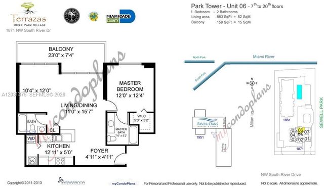 1871 S River Drive 1606, Miami, FL 33125