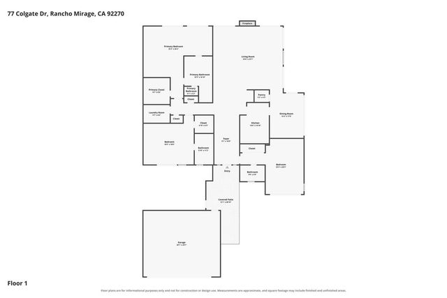 77 Colgate Drive, Rancho Mirage, CA 92270