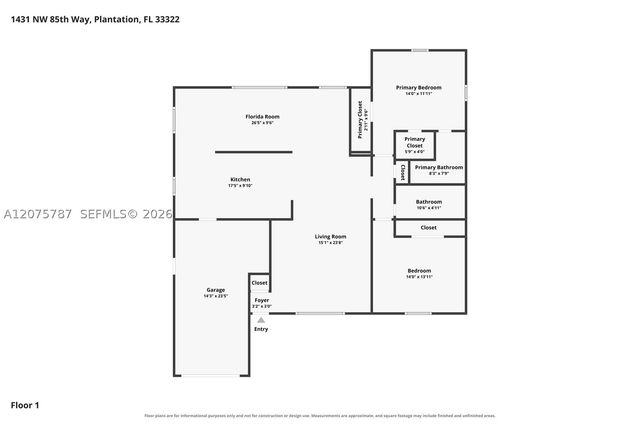 1431 NW 85th Way, Plantation, FL 33322
