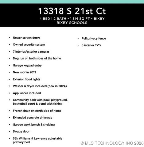 13318 S 21st Court, Bixby, OK 74008