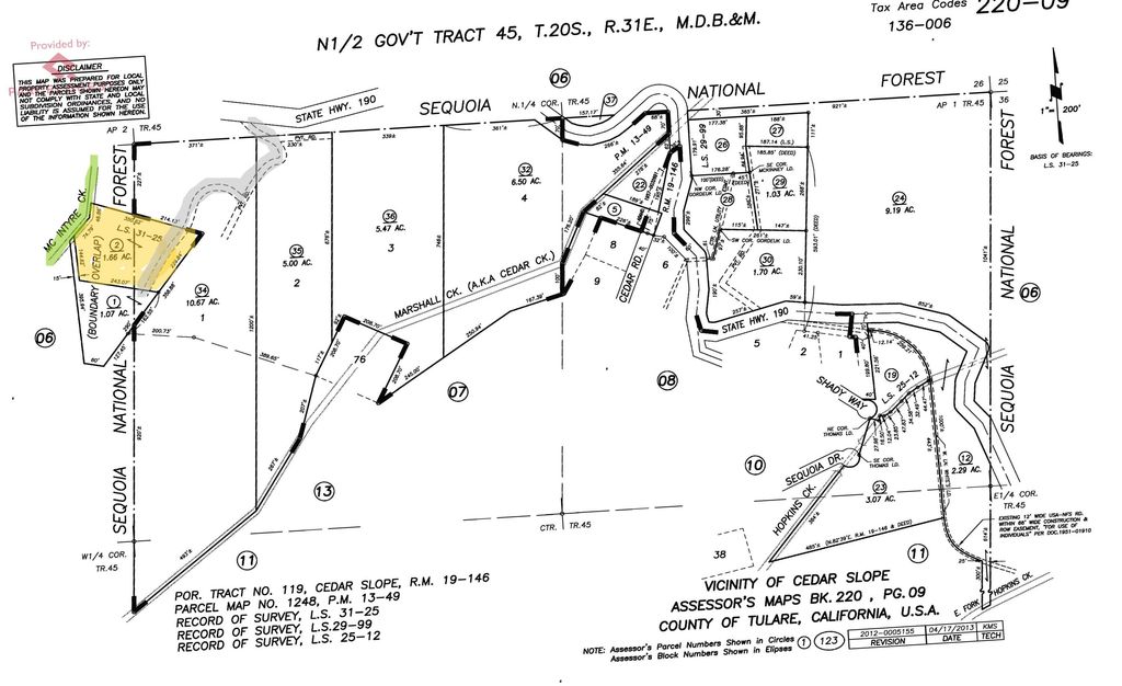 Image 3 of property listing at Highway 190, Cedar Slope, CA 93265