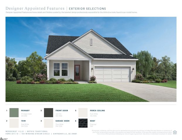 134 Winding Stream Circle Lot 12 Lot 12 Boykin Traditional, Simpsonville, SC 29681