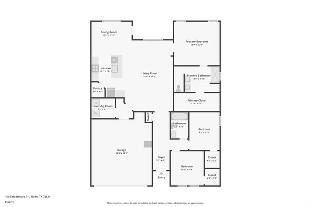 109 San Bernard TRL, Hutto, TX 78634