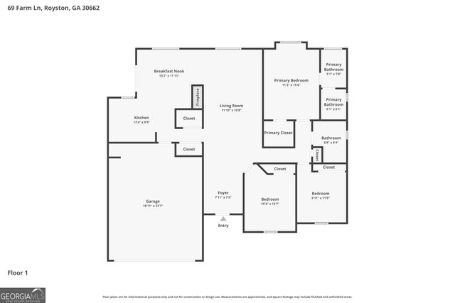 69 Farm Lane, Royston, GA 30662
