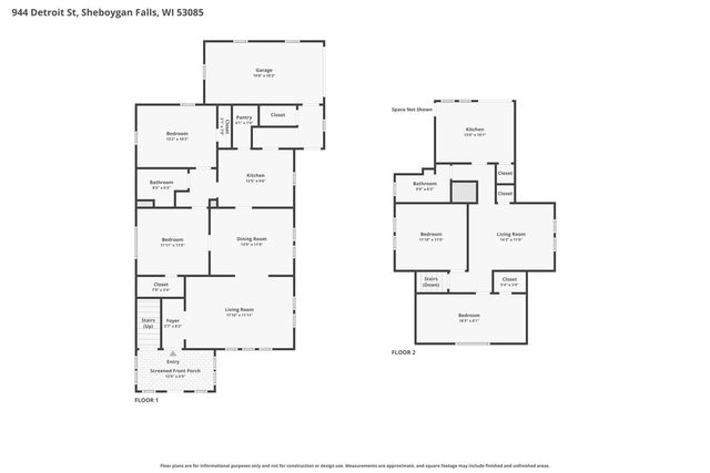 944 Detroit STREET, Sheboygan Falls, WI 53085