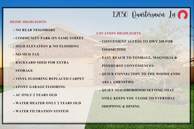 12050 Quartersawn Lane, Pinehurst, TX 77362