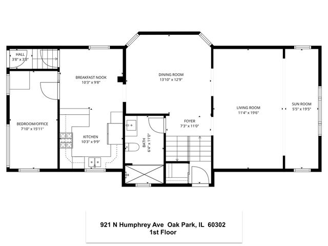 921 N Humphrey Avenue, Oak Park, IL 60302