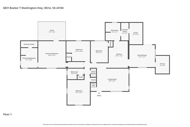 6831 Booker T Washington Hwy, Wirtz, VA 24184