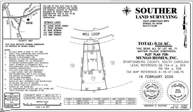 2285 Mill Loop Lot 71, Spartanburg, SC 29301