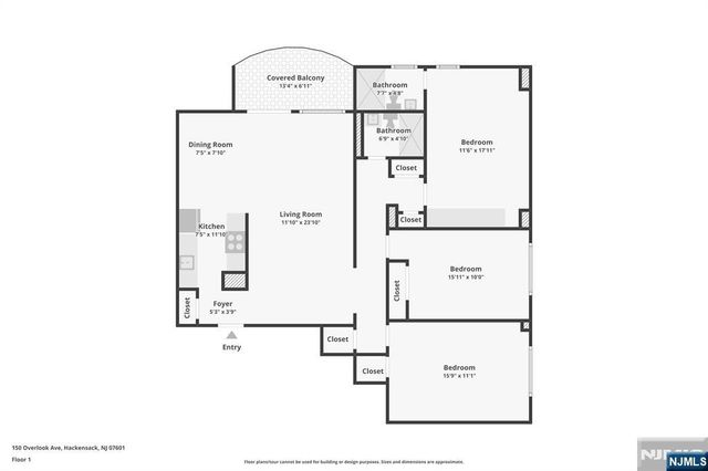 150 Overlook Avenue 7F, Hackensack, NJ 07601